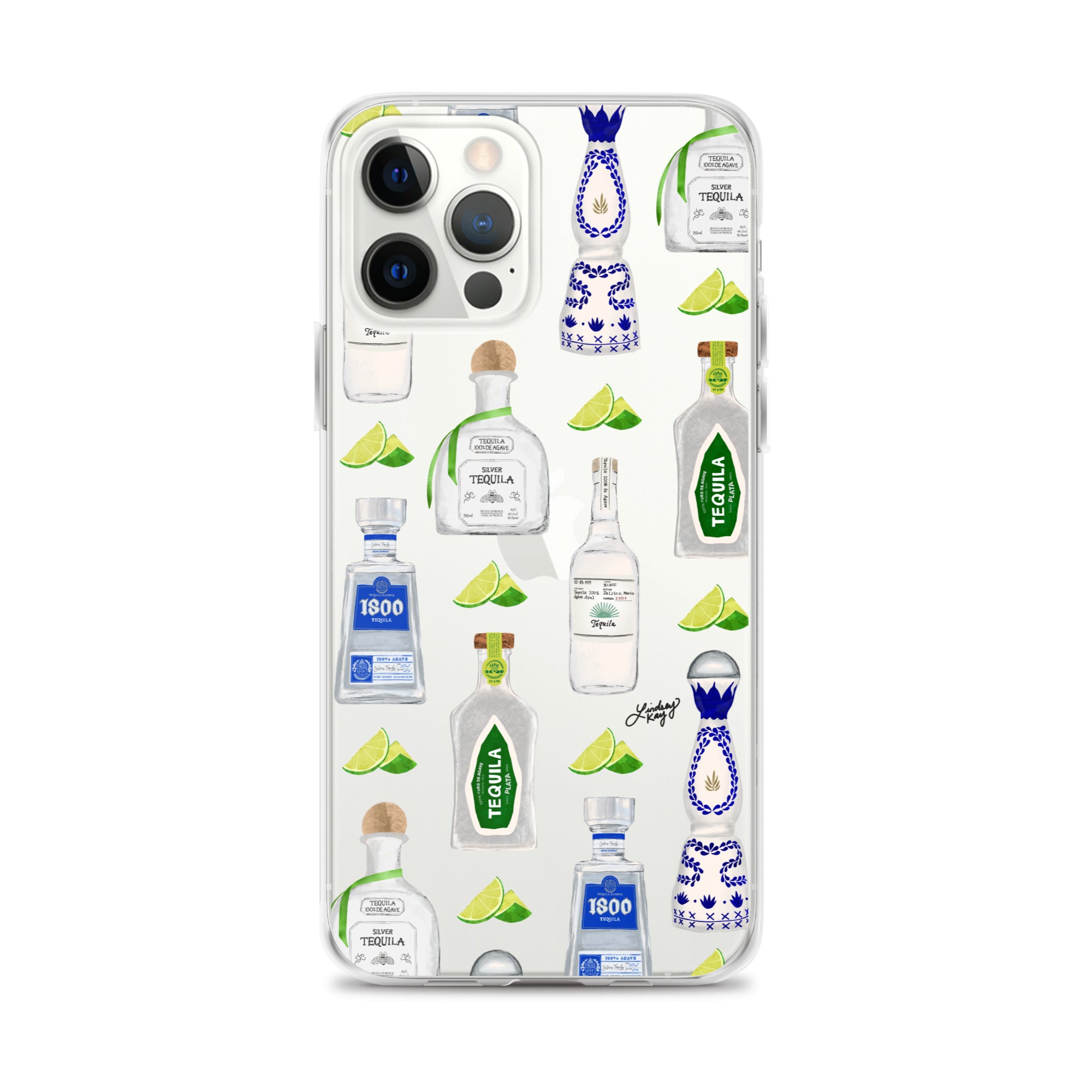 Ilustración de botellas de tequila - Funda transparente para iPhone®